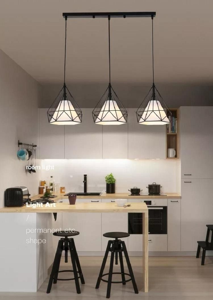 Lights Lighting Modern Chandelier Black Iron Hanging Light Fixtures Hotel Restaurant Ceiling Suspended Lamps