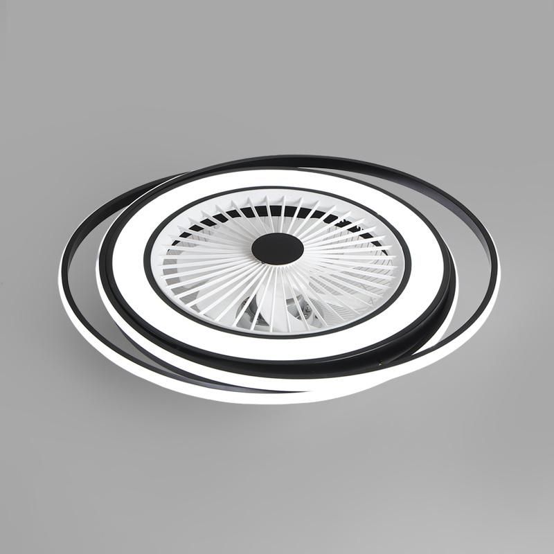 Modern Acrylic LED Round LED Flush Mount Fan Ceiling Light