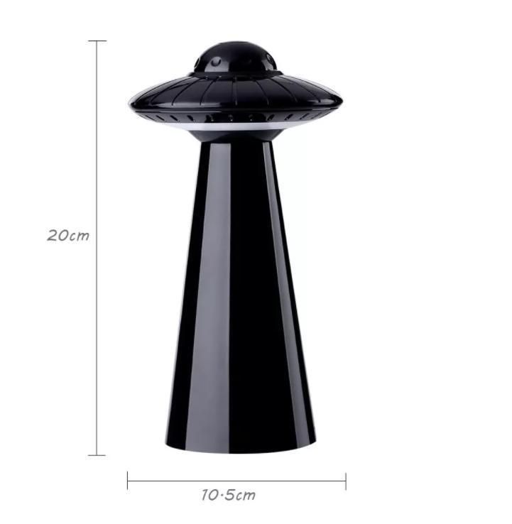 UFO Design USB Rechargeable USB Charging LED Desk Lamp Dimmable Reading Flicker-Free Table Light Bedroom Night Light Bedside Study Room Decor Lighting Lamps