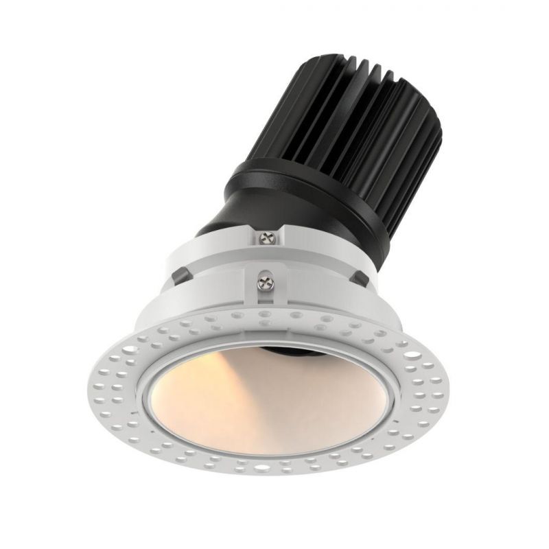 High Lumen COB Recessed Ceiling Downlight Round 30W Trimless Lights