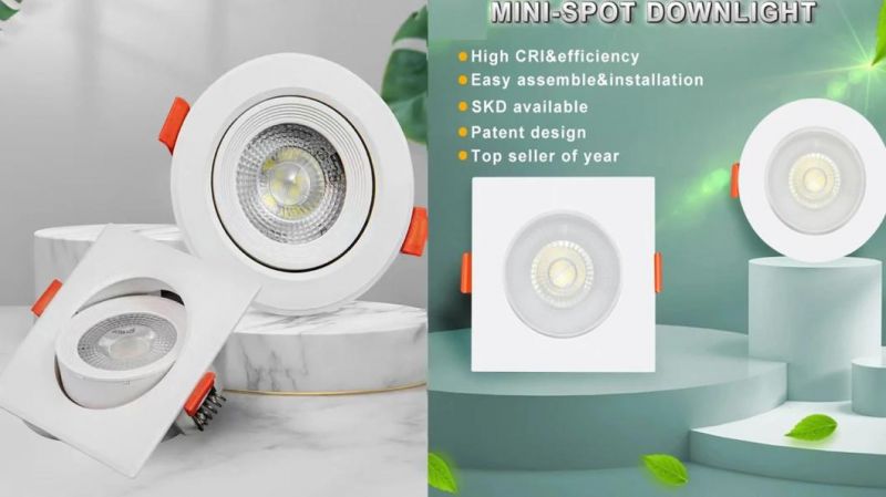High Quality Recessed Adjustable LED Down Spot Light for Wholesale and Hotel and Apartment Residential Rooms