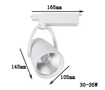 30W 4000K COB High Luminous Efficiency Aluminum Material Rail Lighting System LED Track Light