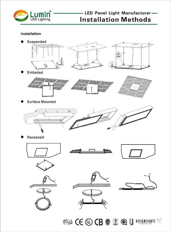 CCT Tunable White 60X60cm LED Panel Light with CE RoHS