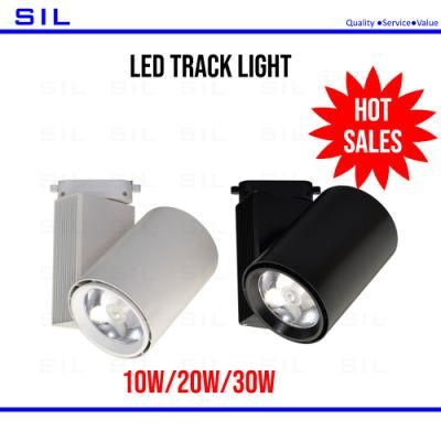 Hot Sale 20watt LED Track Light COB Lamp Ra&gt;80 AC85-265V 110lm/W White Black Color Track Lights