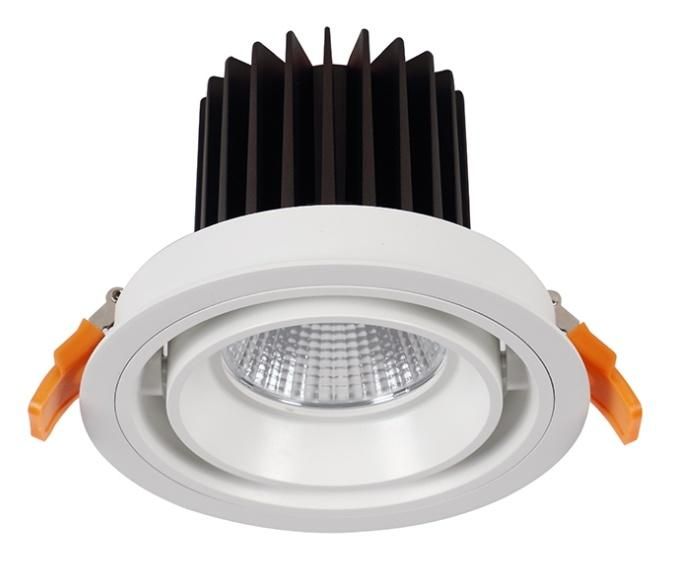 Single Double Heads 360 Degrees Adjustable COB Square LED Recessed Grille Downlight