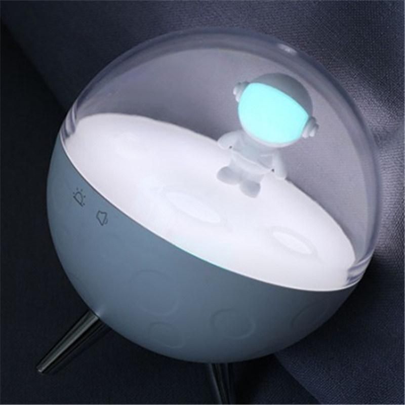 LED Colorful Changing Adjustable Lightness and Music Breathing Light USB Charging Guardian Moon Baby Night Light for Bedroom