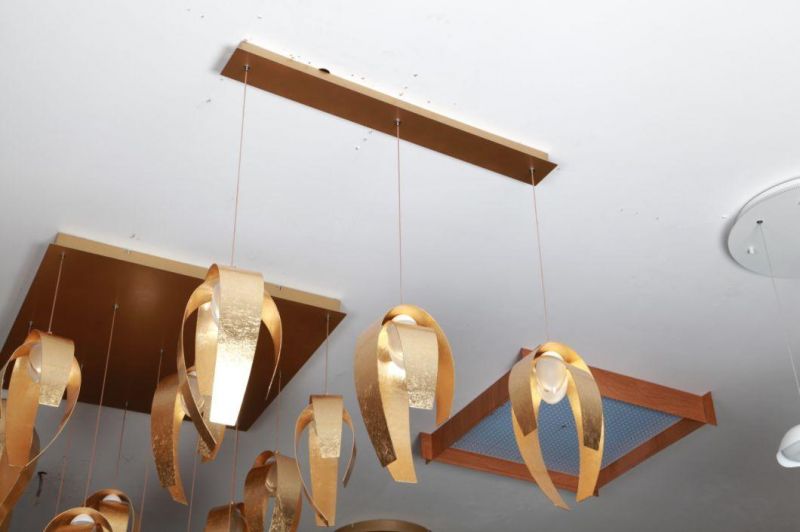 Masivel Rolled Gold Design Modern Chandelier for Hotel Lobby