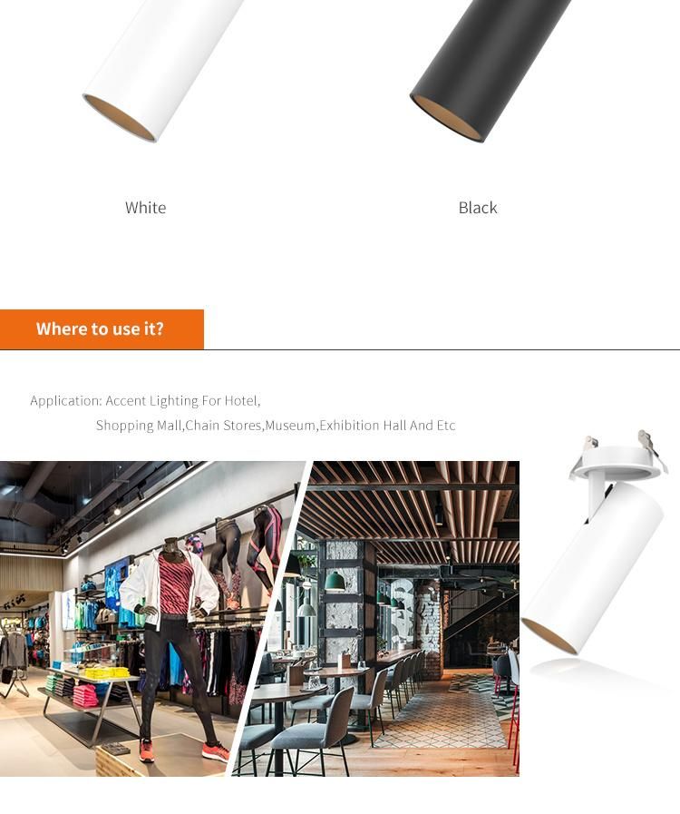Indoor Commercial Ceiling Recessed LED Adjustable Spot Light