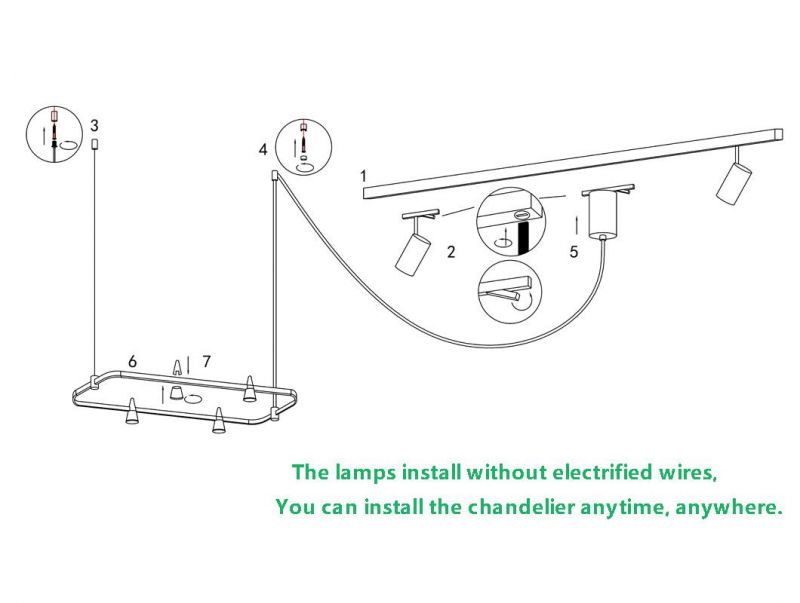 CE ETL Euro Modern Magnetic Spotlight IP44 LED Track Light Gold Aluminum LED Pendant Lamp