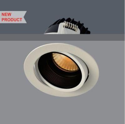 6W 10W Anti Glare COB LED Recessed Downlight with Honey Comb/Snoot 0-30 Degree Adjustable Spotlight for Commercial Project Using Down Light