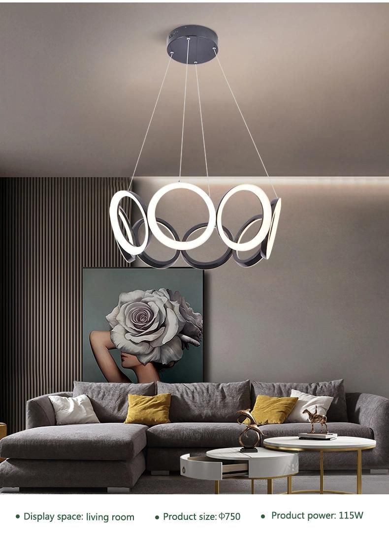 Hot Selling Indoor Modern Acrylic LED Lighting Circular Ceiling Lamp Stylish Simplicity