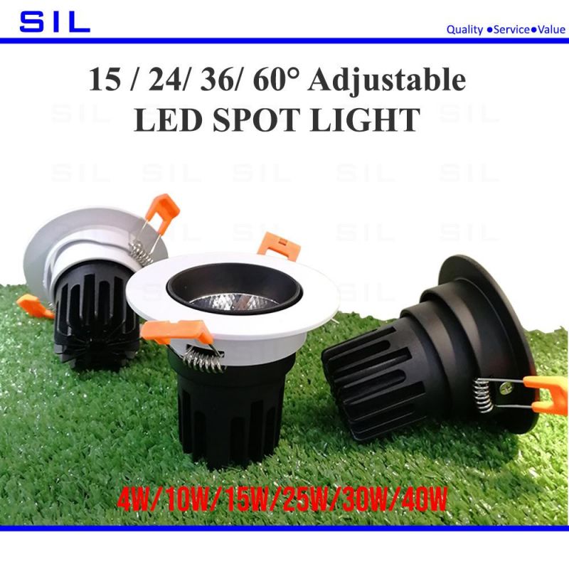 3CCT 4W Commercial Bedroom Kitchen Hotel COB Recessed Indoor Ceiling Spot Light LED Spotlight