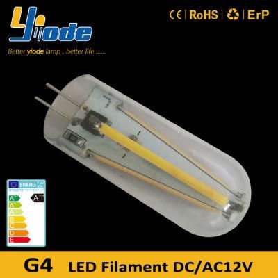 Glass 2W 12 Volt LED Bulbs G4 Bi Pin Standard Base