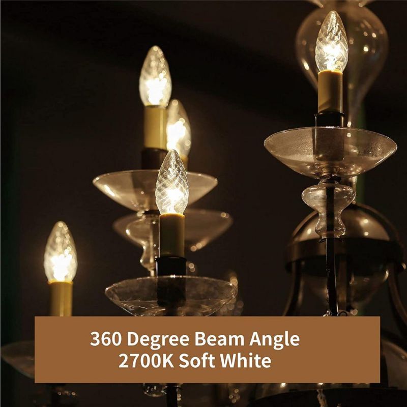 Twisted Candle C35 B35 Decorative Chandelier LED Light Bulb