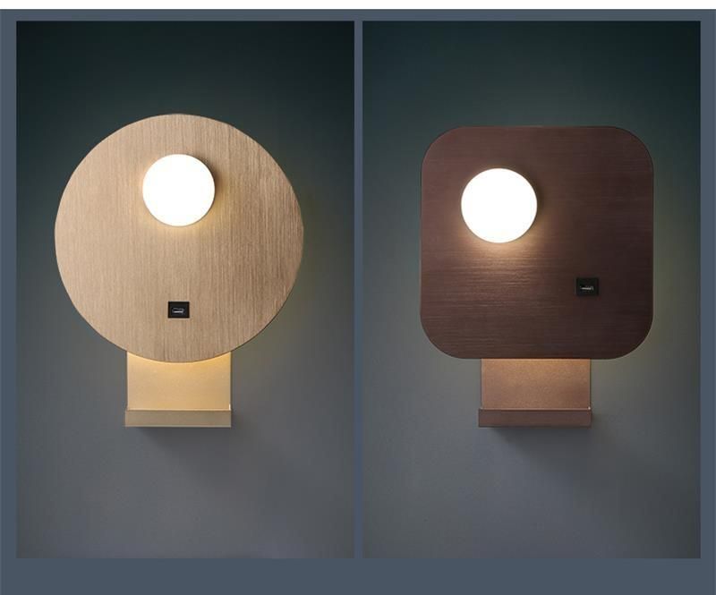 Nordic Interior Lighting Design Modern Metal Round LED Wall Light