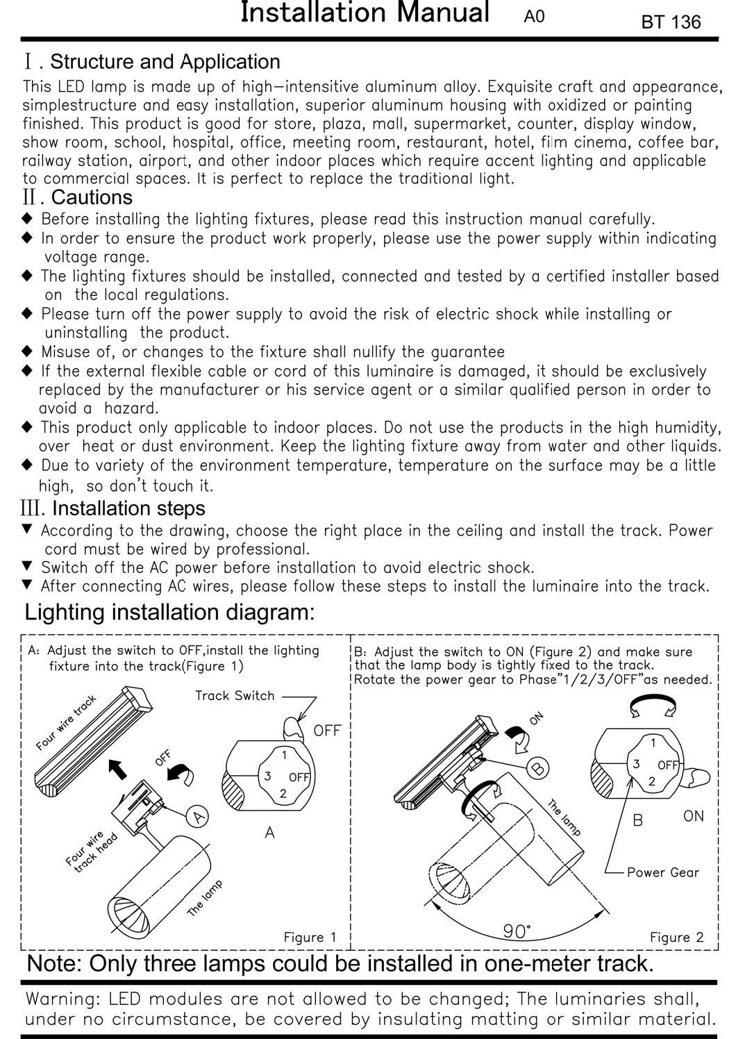 Aluminum Alloy Light Track 40W 15/24/38/45/60 Degrees Track Light LED Adjustable Designer Track Lighting