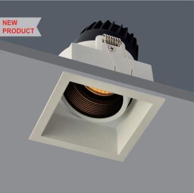 Anti-Glare 6W 10W CREE COB LED Recessed Downlight PF&gt;0.9 Project Downlight with Honey Comb/Snoot IP44 Downlight TUV SAA Approved Lighting
