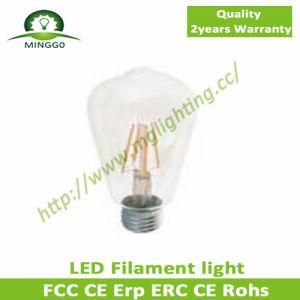 Glass St58 LED Light 6W LED Filament Candle Light