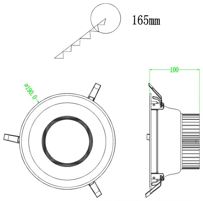 Anti Glare Light Bulb Downlight Round LED Dimmable Energy Saving Aluminum Ce LED Downlight Anti-Glare Spotlight LED Ceiling Light for Hotel