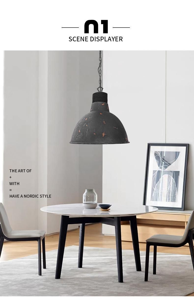 Modern Style Shop Indoor Hotel Living Room Cafe Shop Modern Hardware Iron E27 E26 Black Chandelier Pendant Lamp