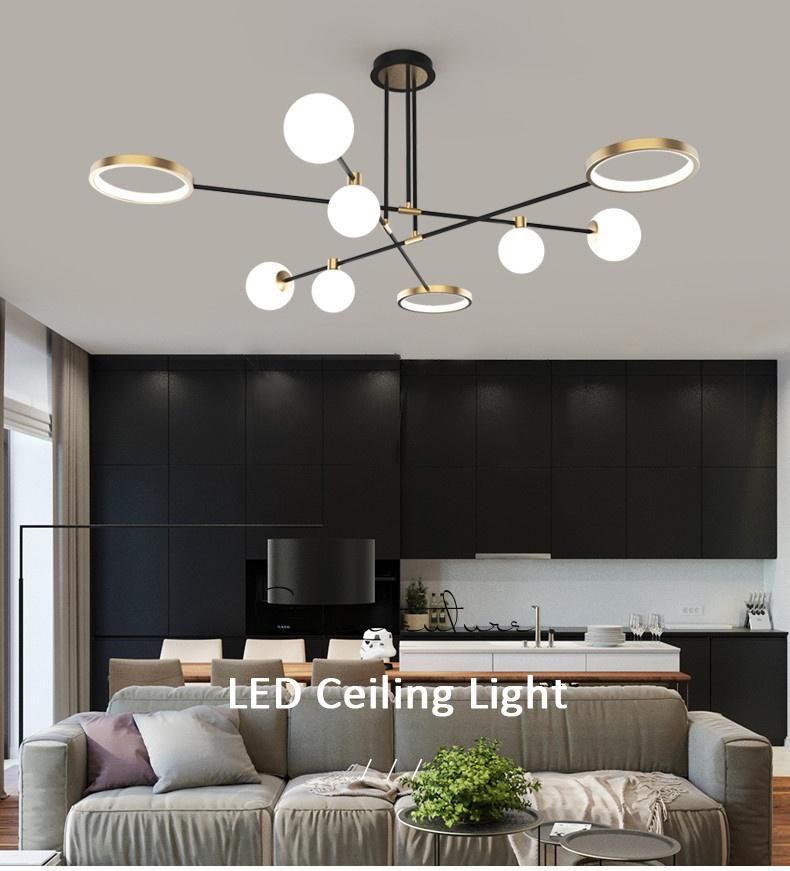 2022 Nordic Living Room Geometry Home Decorative Lamp LED Flush Mount Ceiling Light for Home