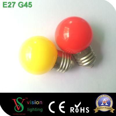 Romantic Holiday Decoration Multi Color LED Plastic Light Bulb