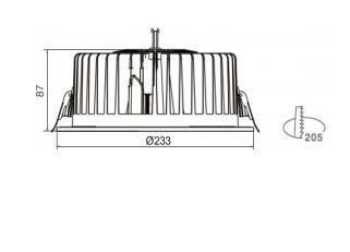 Evolite IP65 Aluminum Recessed Down Light SMD LED Downlight