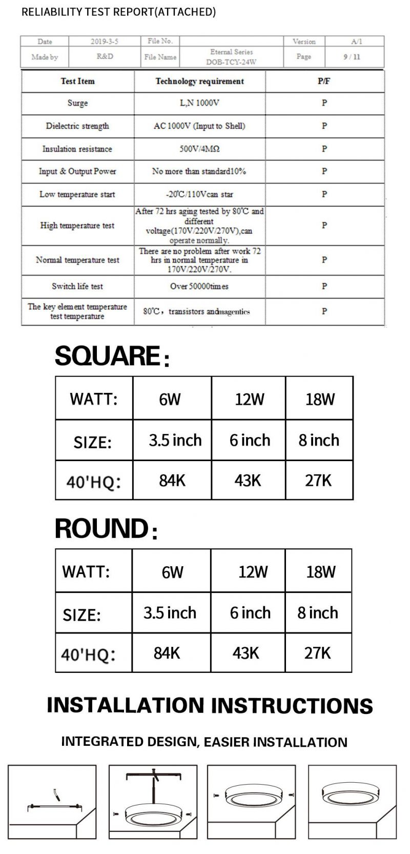 12W Super Thin Round Manufacturer Price SKD LED Panel Light