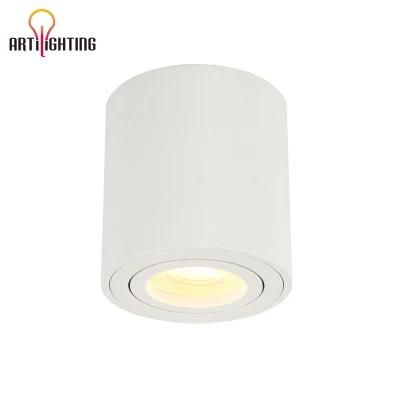 Factory Hotel Aisle Ceiling Light Bright Surface Mounted Downlight Round GU10 MR16 Spotlight with Free Opening D80mm