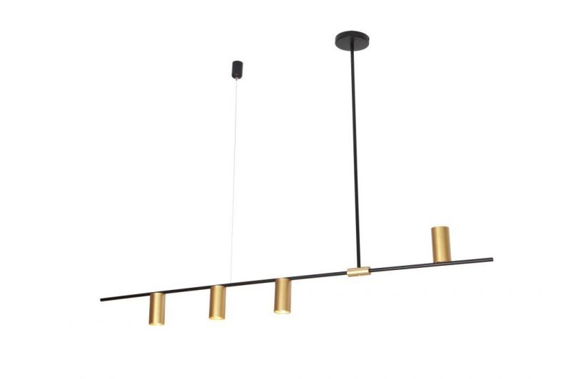 Masivel Lighting Modern Brass Cylinder Kitchen LED Pendant Light Indoor Chandelier Lighting