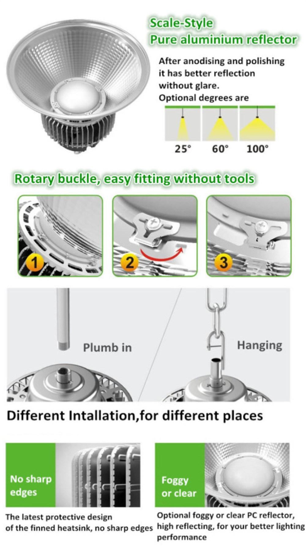 100W 150W 200W UL Ce RoHS Warehouse LED Highbay Light LED Cold Store Light