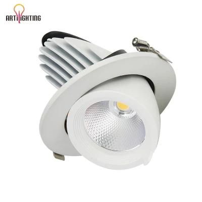 Superior Quality CRI90 Color Adjustable Recessed Spotlights COB Trunk Down Light LED Gimbal Downlight