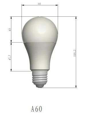 7W LED Bulb Part Body PC Cover a Bulb