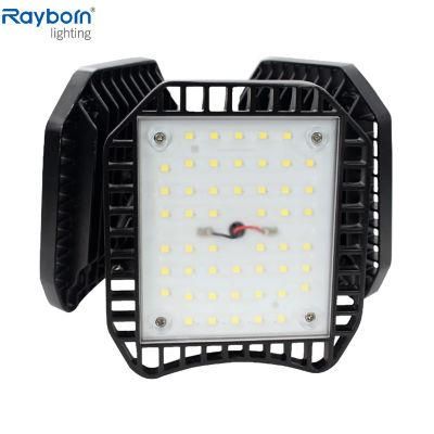 High Lumens 130lm/W Adjustable Trilight Design E27 Deformable LED Garage Light 80W 100W