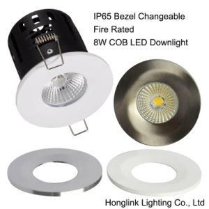 8W IP65 Bathroom Light, Fire Rated LED Shower Light with Bezel Changeable
