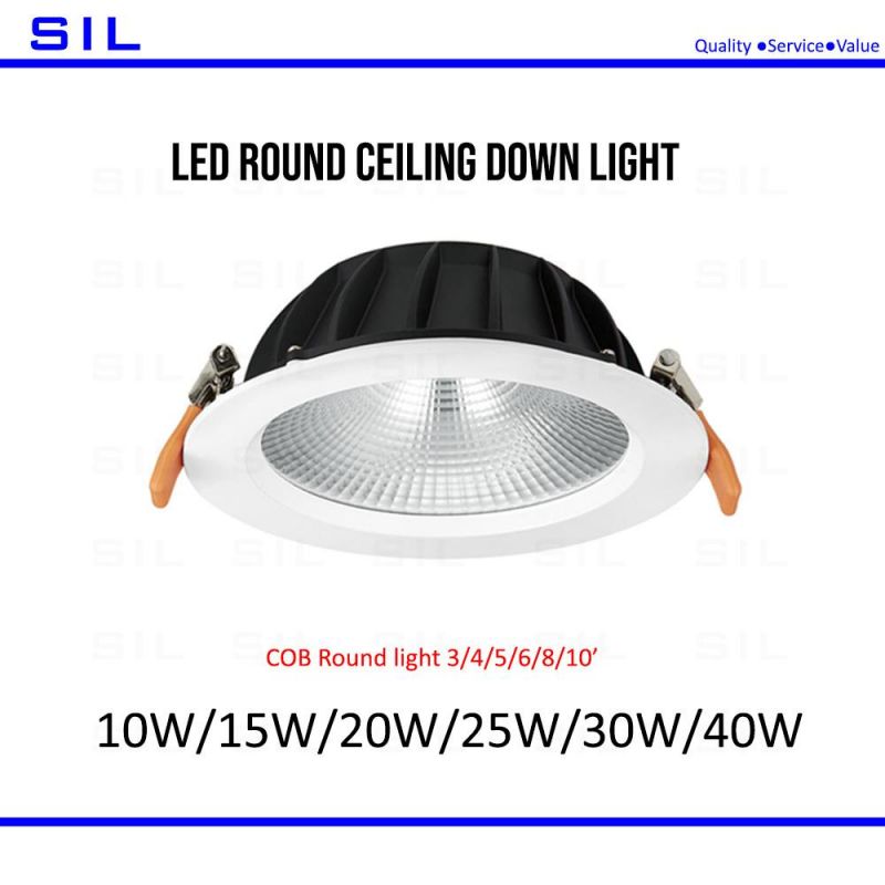 Die-Casting Aluminum 15W COB LED Downlight Recessed Downlight Adjustable Ceiling Downlight