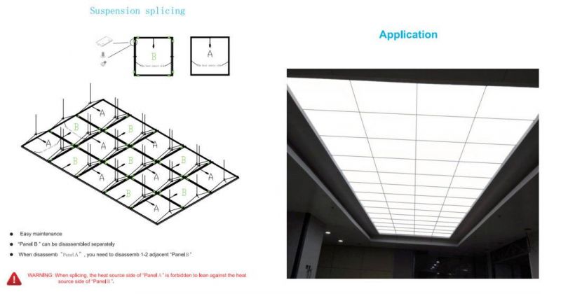 Customized 600*600mm Frameless LED Panel Light with Blue Sky Picture