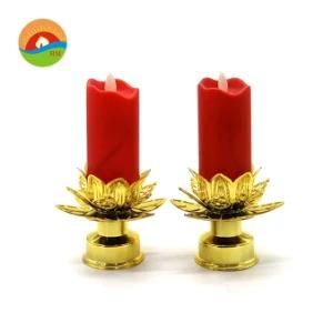 Lotus Church Real Wax Plastic Button Candle