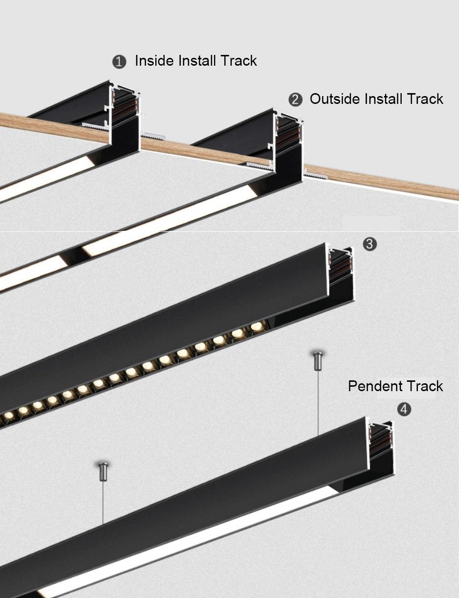 20W-Floodlight for DC48V Safe Touch Track Light 23mm Magnetic Lamp