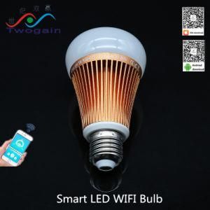 RGB Mobile Control Ios/Android APP System 8W E27 Domestic Smart LED WiFi Bulb Light
