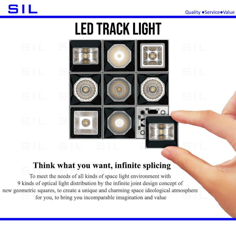 15/24/36/50 Degree Circular and 50*50/70*70/35*70 Degree Square Aperture 20watt LED Track Light