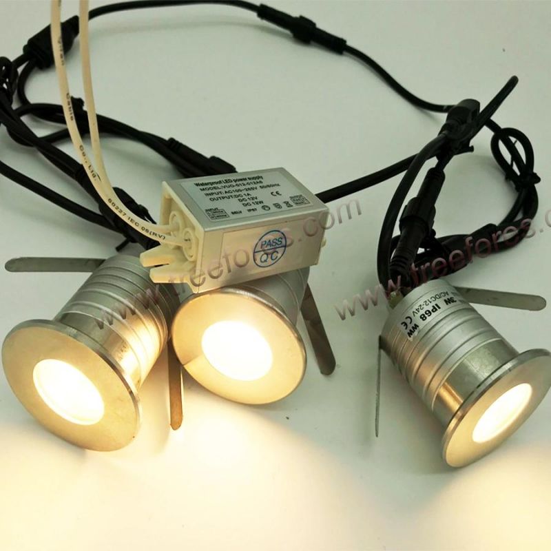3W Mini LED Downlight Lamp 24V IP67 Ceiling Light for Sauna Bathroom