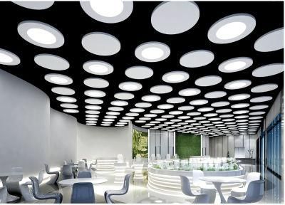 3200K/6000K Commercial Aluminium Frame Suspended Fixture Square LED Panel 220V Round Light Ceiling