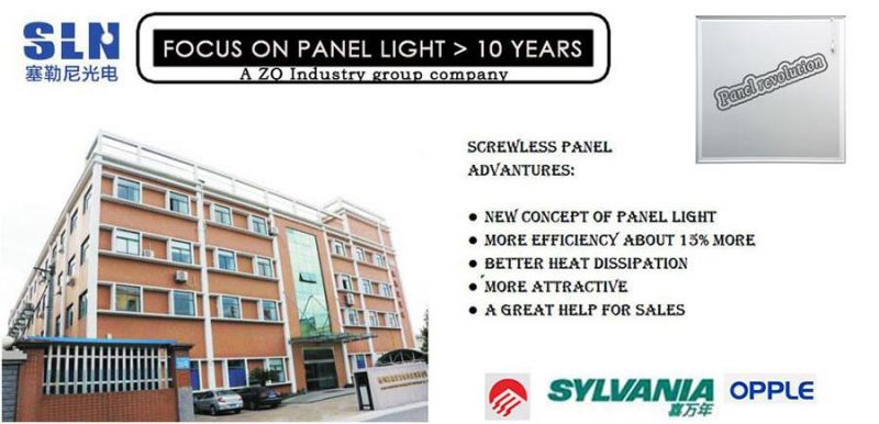 Screwless Recessed/Suface Mounted LED Panel Light/Ceiling Light/Office Light 22W-48W, 150lm/W, PMMA, Ugr<17, 5 Years, Dali