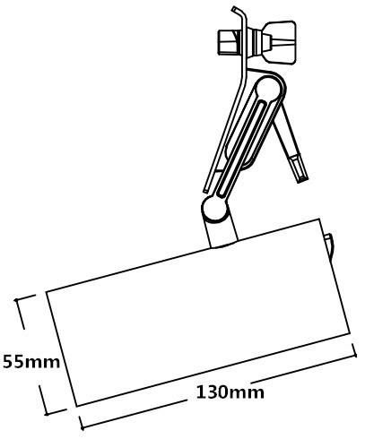 15W 20W 30W Side Mounted LED Track Light