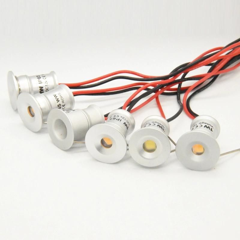 10PCS LED Light IP67 Driver 1W 12V IP65 15mm Mini LED Lighting for Cabinet Floor Built in Lighting Cold White