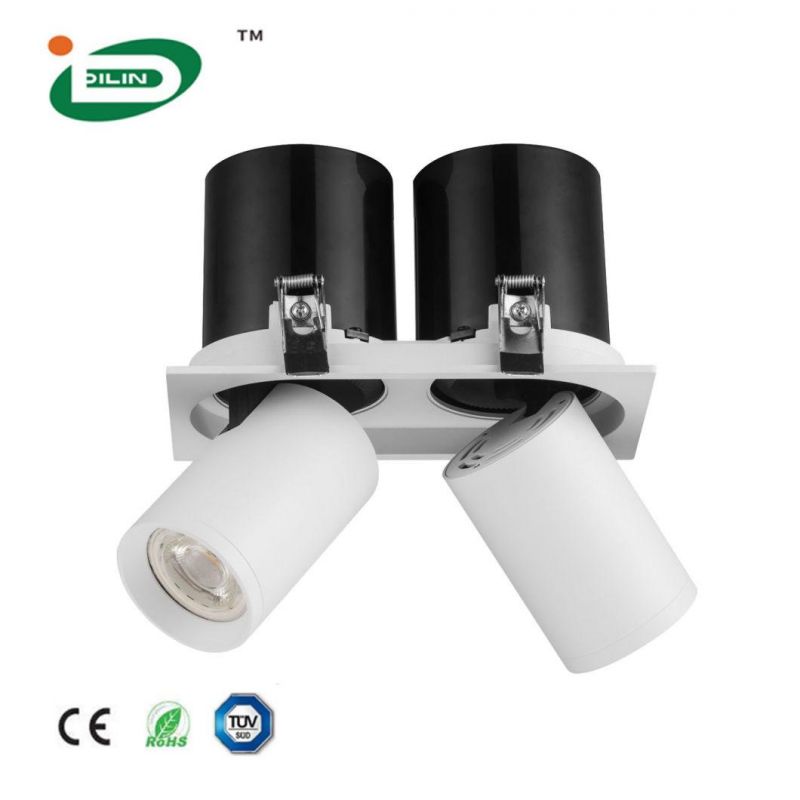 Recessed Down Light Fittings Commercial Ultra Bright Retractable Angle Adjustable 5W 9W LED Ceiling Spotlight