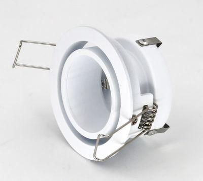 White Adjustable Aluminum Downlight Trim Housing for Module MR16 GU10