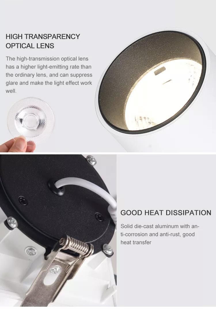 Modern Indoor Lighting White Aluminum Decoration Double Head LED Downlight