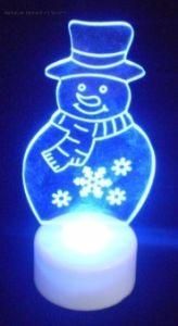 Unique Snowman Shaped Multicolor Changing Mini LED Light Night Lamp